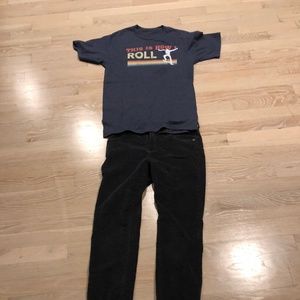 Kids unisex skater outfit.